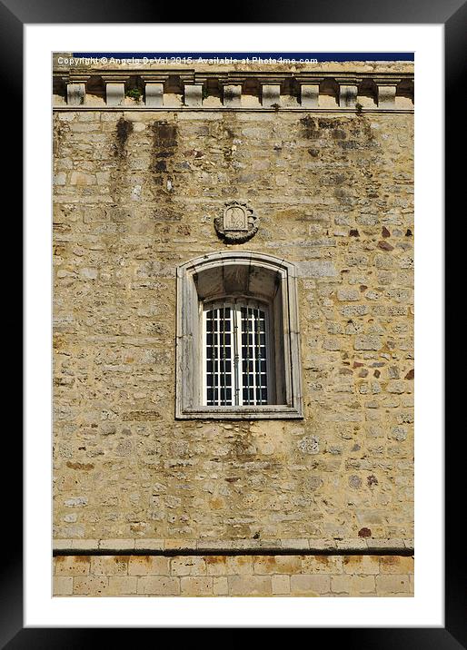 Detail of Faro main church tower  Framed Mounted Print by Angelo DeVal