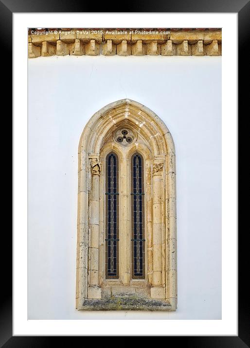 Window of a medieval cathedral  Framed Mounted Print by Angelo DeVal