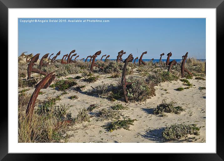 Anchor cemetery in Praia do Barril  Framed Mounted Print by Angelo DeVal