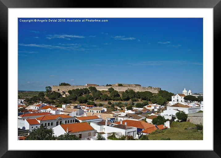 Castro Marim village and medieval castle  Framed Mounted Print by Angelo DeVal