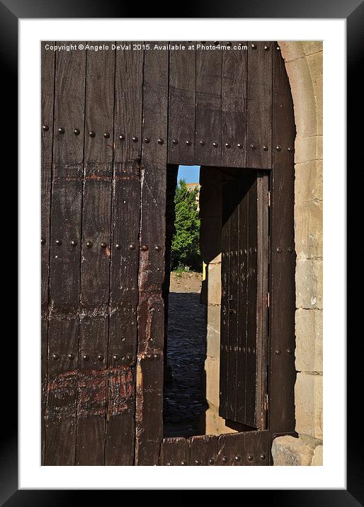 Gate of a medieval castle in Algarve  Framed Mounted Print by Angelo DeVal