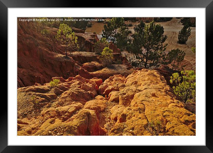 Cliff Edge  Framed Mounted Print by Angelo DeVal
