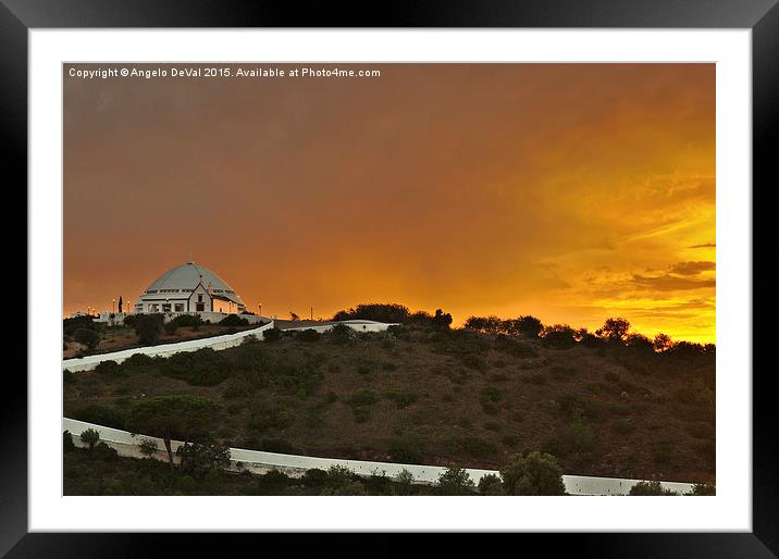 Mae Soberana Church at Sunset in Loule  Framed Mounted Print by Angelo DeVal