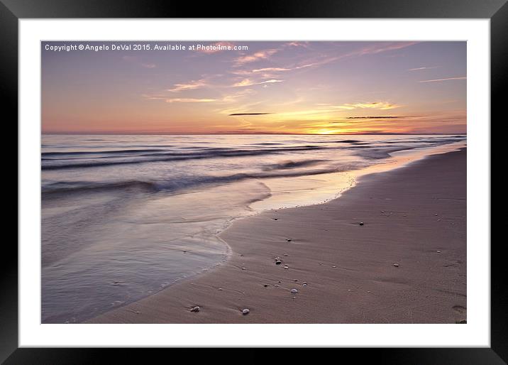 Beach Welcoming Twilight  Framed Mounted Print by Angelo DeVal