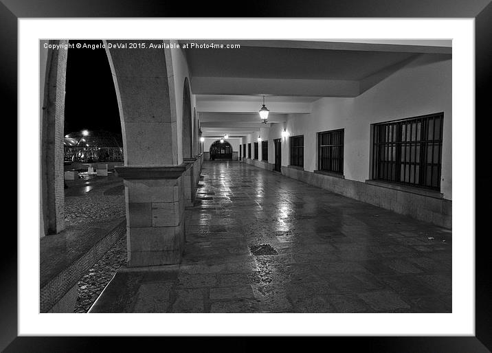Nocturnal Arches in Tavira  Framed Mounted Print by Angelo DeVal