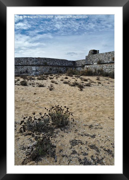 Rato Fort and Sand in Tavira Framed Mounted Print by Angelo DeVal