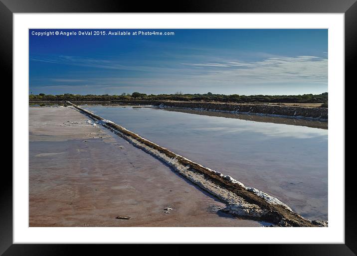 Salt Evaporation Ponds in Algarve Framed Mounted Print by Angelo DeVal