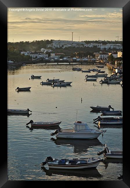 Tavira Sunset in Algarve  Framed Print by Angelo DeVal