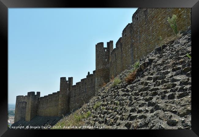Walls of the Convent of Christ. Tomar, Portugal Framed Print by Angelo DeVal
