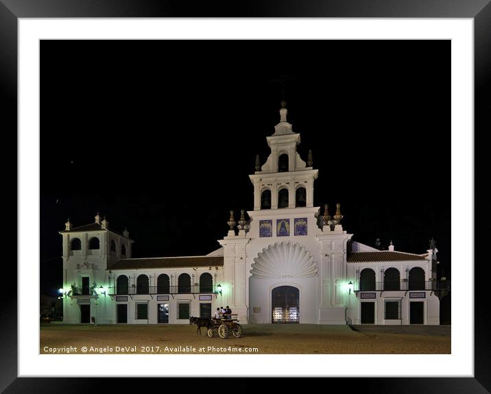 Church of the Virgen Del Rocio and Carriage. Spain Framed Mounted Print by Angelo DeVal