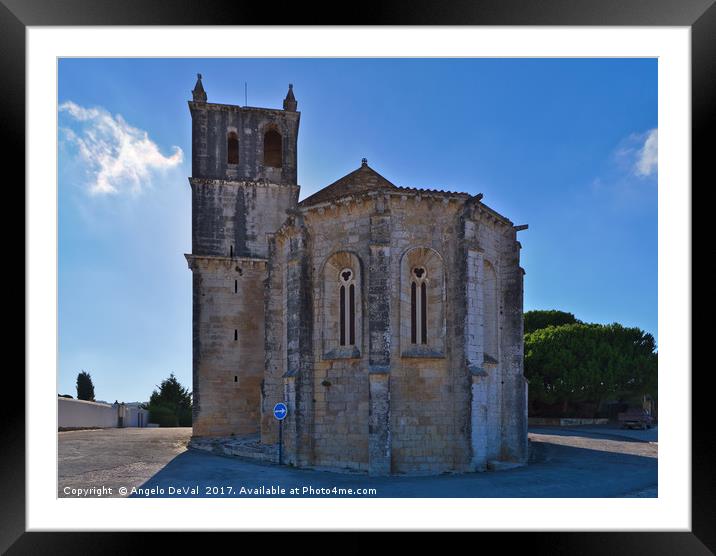Santa Maria do Carmo church in Lourinha. Portugal Framed Mounted Print by Angelo DeVal