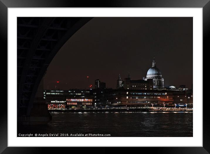 Beneath Blackfriars Bridge in London Framed Mounted Print by Angelo DeVal