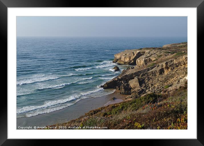 Coast near Aljezur in Algarve Framed Mounted Print by Angelo DeVal