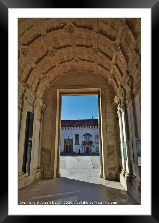 Coimbra University Entrance Framed Mounted Print by Angelo DeVal