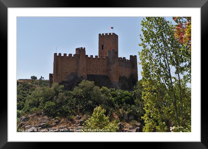 Templar Castle of Almourol Framed Mounted Print by Angelo DeVal