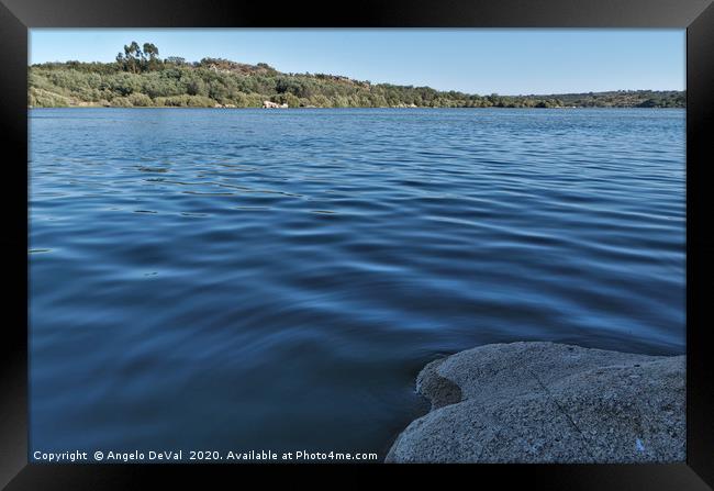 Calmness in Povoa e Meadas Dam Framed Print by Angelo DeVal