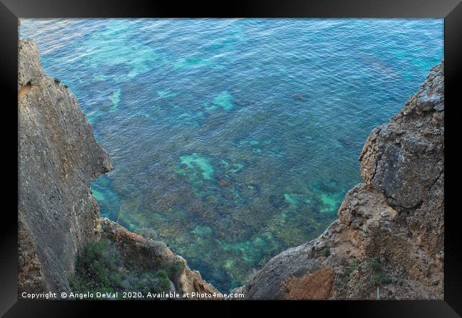 Centianes cliffs window Framed Print by Angelo DeVal