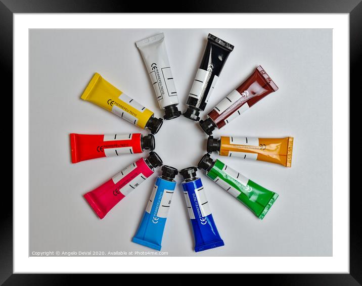 Color Wheel Framed Mounted Print by Angelo DeVal
