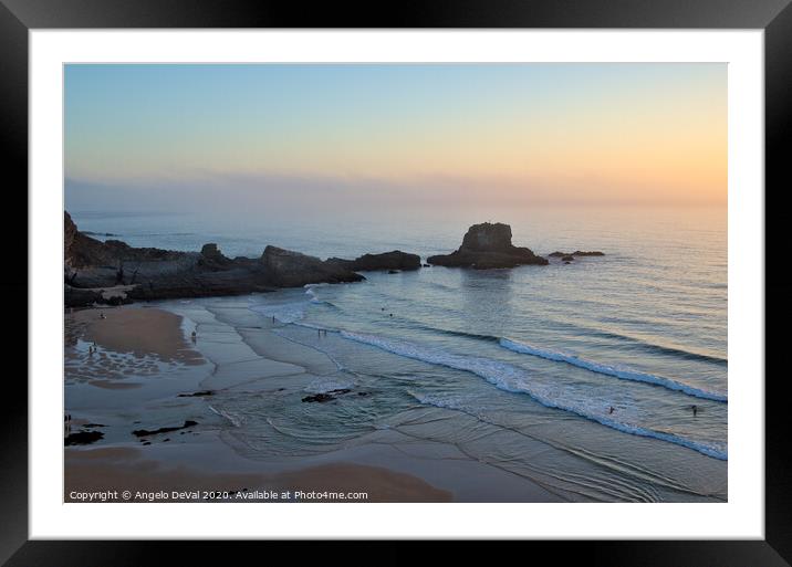 Zambujeira do Mar beach Framed Mounted Print by Angelo DeVal