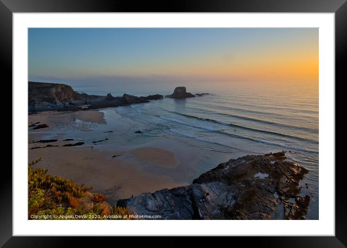 Overview of Zambujeira do Mar Beach Framed Mounted Print by Angelo DeVal