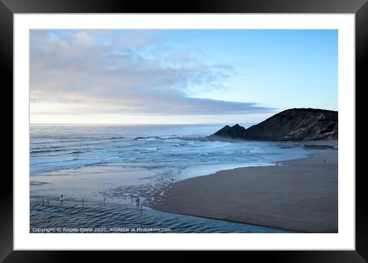 Twilight Moment in Amoreira Beach Framed Mounted Print by Angelo DeVal