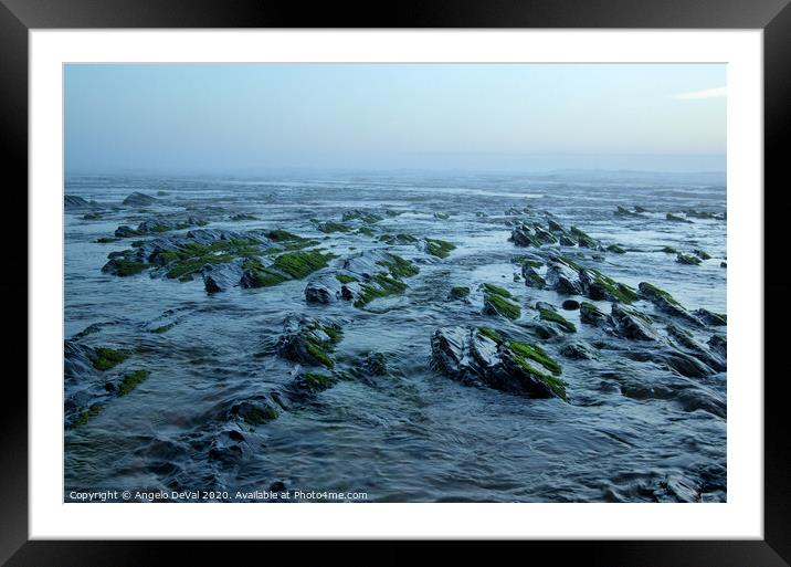 Tidal Scene in Vale Figueiras Beach Framed Mounted Print by Angelo DeVal