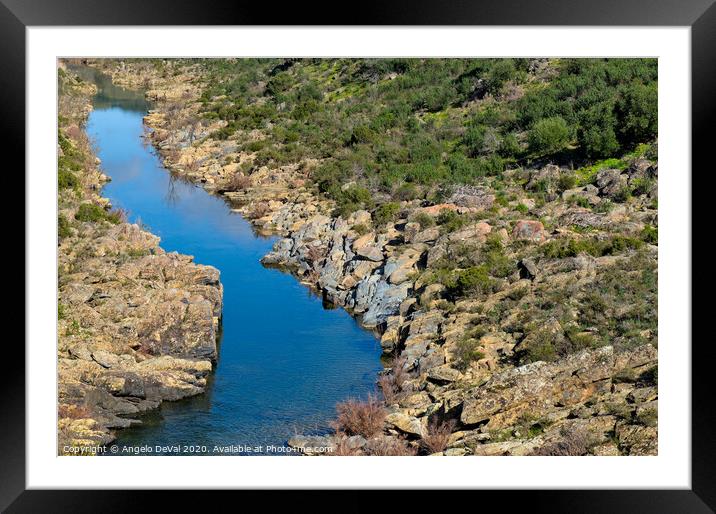 River on the Rocks - Where Algarve meets Alentejo Framed Mounted Print by Angelo DeVal