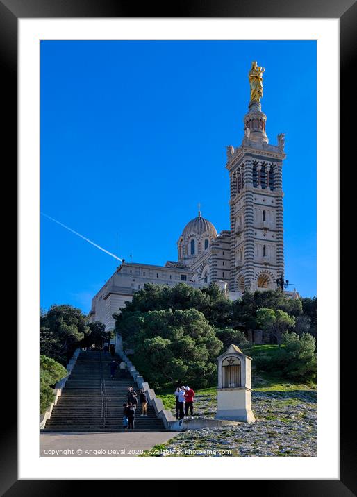 Notre-Dame de la Garde View - Marseilles Framed Mounted Print by Angelo DeVal