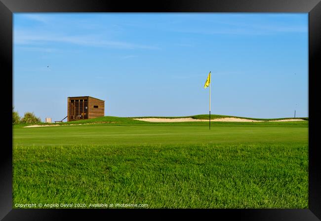 Quinta do Lago Golf Course and Birdwatching Tower Framed Print by Angelo DeVal