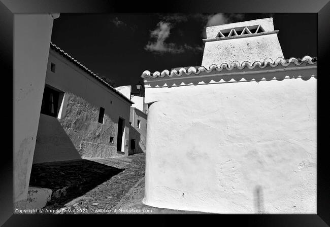 Streets of a medieval castle. Alentejo Framed Print by Angelo DeVal