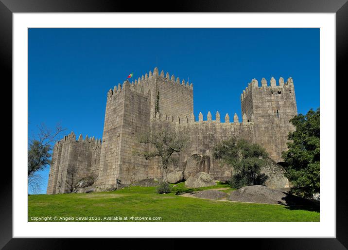 Medieval Castle of Guimarães in Portugal Framed Mounted Print by Angelo DeVal