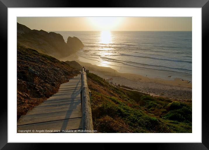 Stairs to Vale dos Homens Beach Framed Mounted Print by Angelo DeVal