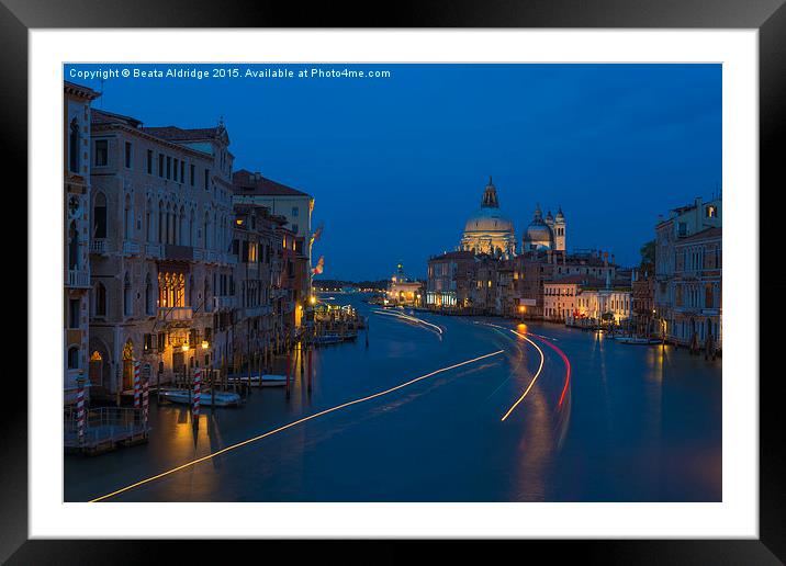 Blue hour in Venice Framed Mounted Print by Beata Aldridge