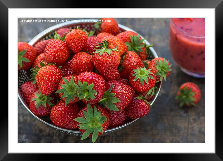 Strawberries  Framed Mounted Print by Beata Aldridge