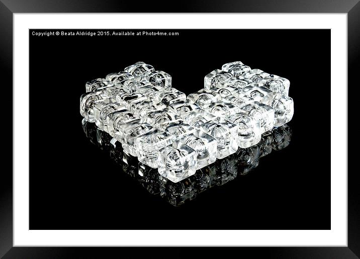  Heart of ice Framed Mounted Print by Beata Aldridge