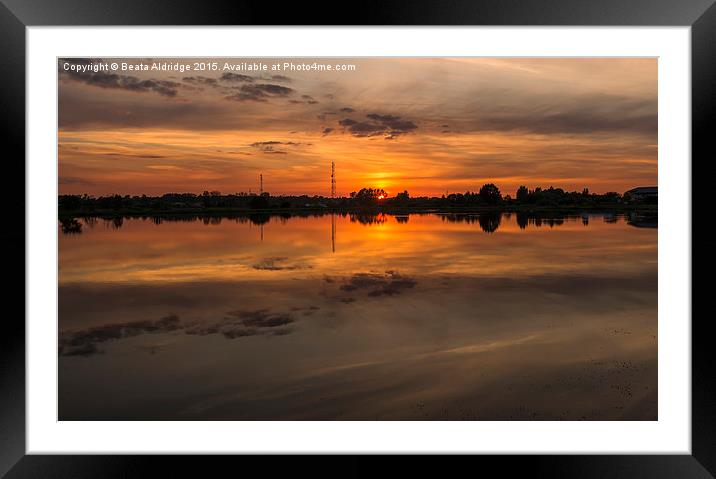 Red sunset Framed Mounted Print by Beata Aldridge