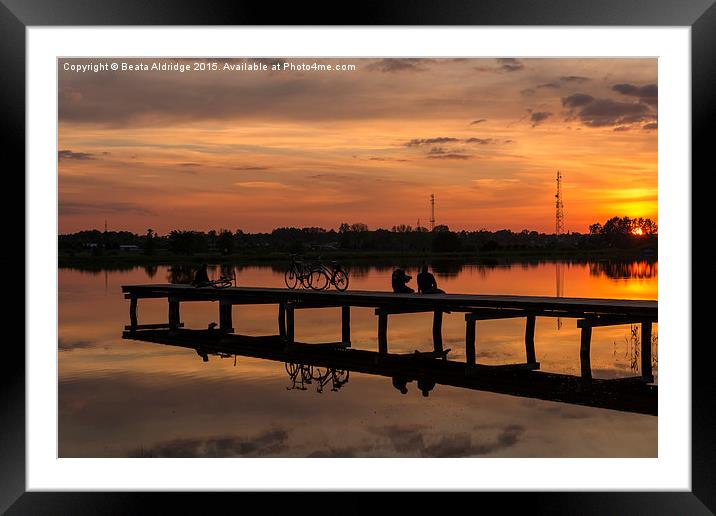 Red sunset Framed Mounted Print by Beata Aldridge