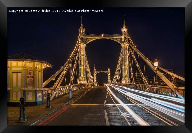 Albert Bridge Framed Print by Beata Aldridge