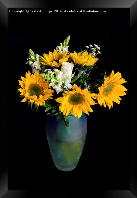 Bouquet of sunflowers Framed Print by Beata Aldridge