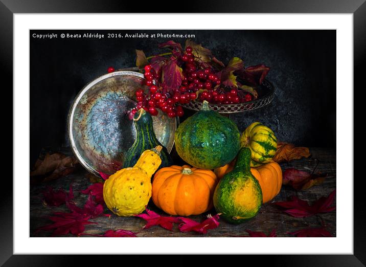 Autumn vegetables Framed Mounted Print by Beata Aldridge
