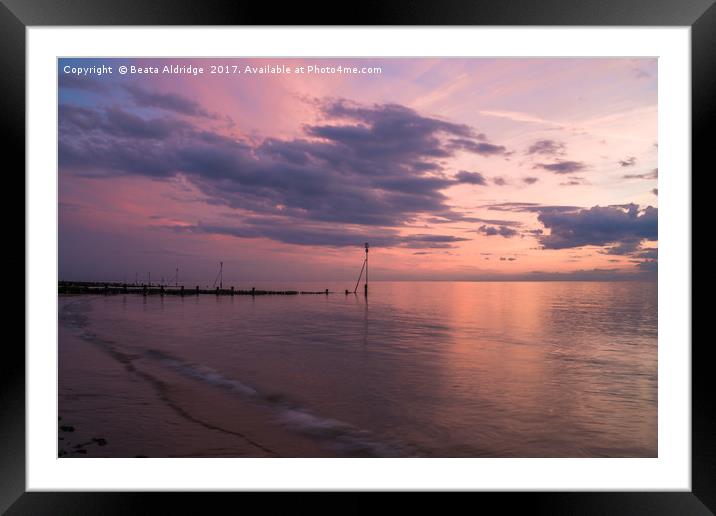 Pink skies Framed Mounted Print by Beata Aldridge