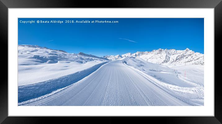 Italian Alps in the winter Framed Mounted Print by Beata Aldridge
