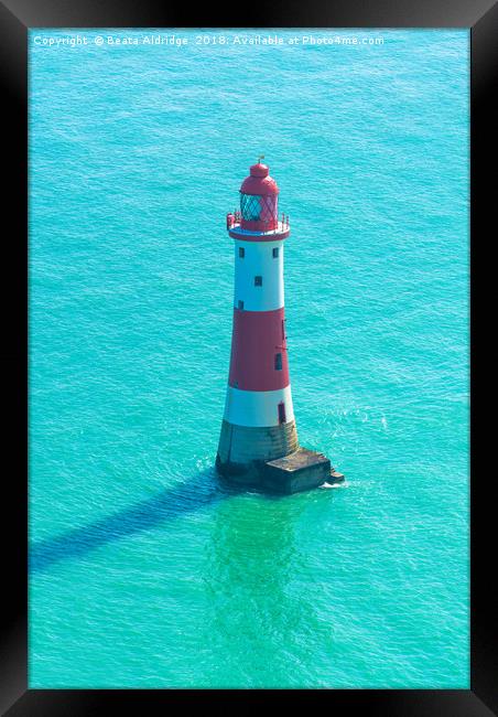 Beachy Head lighthouse Framed Print by Beata Aldridge