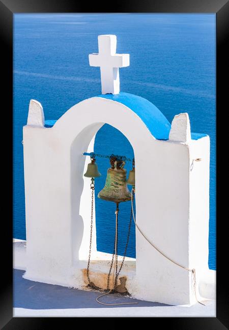 Bells of Santorini Framed Print by Beata Aldridge