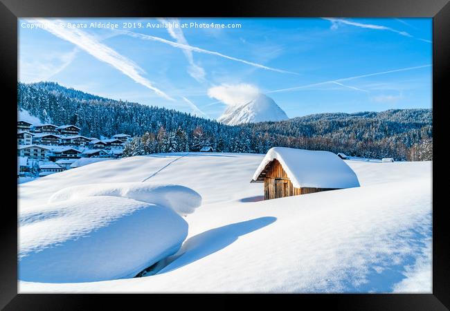Winter in the Alps. Framed Print by Beata Aldridge