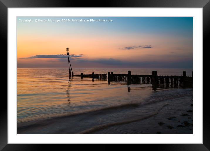 Sunset and the sea. Framed Mounted Print by Beata Aldridge