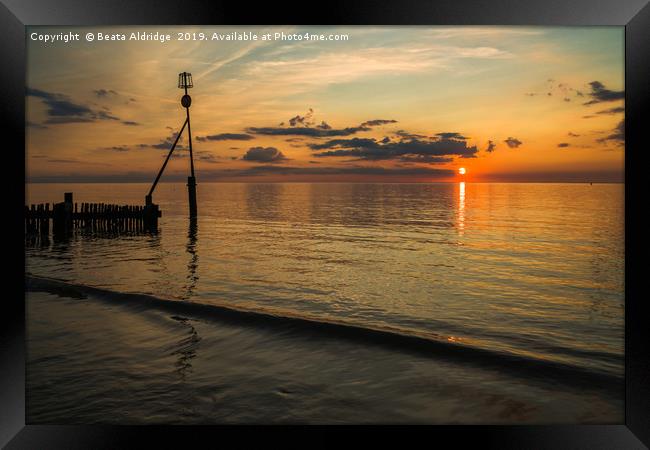 Sunset and the sea. Framed Print by Beata Aldridge