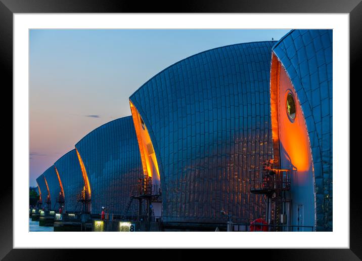 Thames Barrier Framed Mounted Print by Beata Aldridge