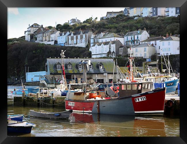  Mevagissey Cornwall Framed Print by Leslie Dwight