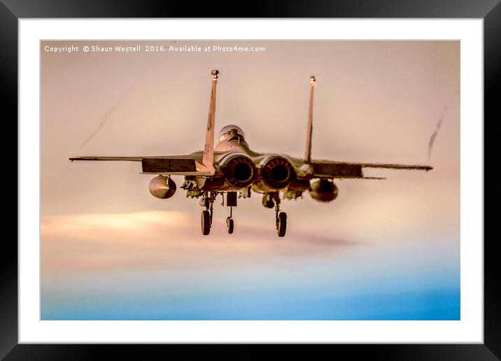 " F15 Eagle Finals " Framed Mounted Print by Shaun Westell